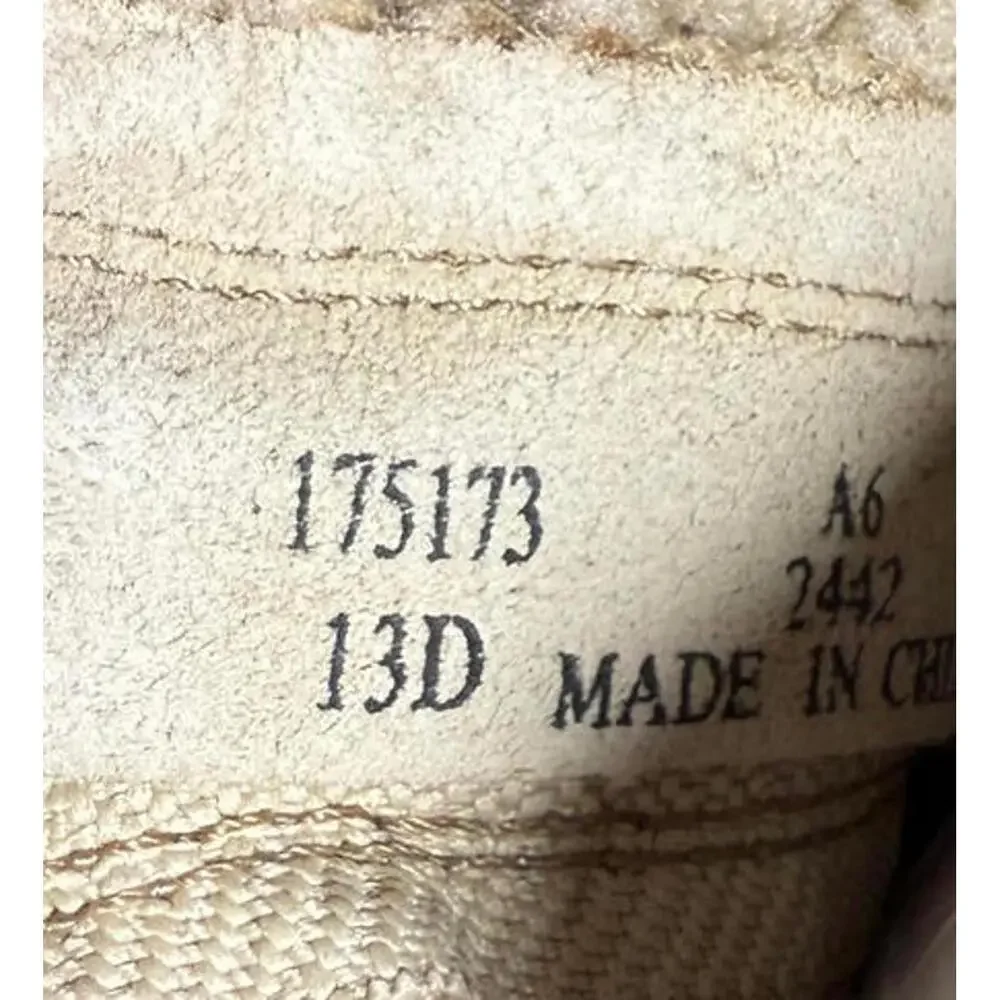 Lands' End NWT Mens‎ Faux Light Tan Shearling Boot Size 13. Back Zipper Trendy